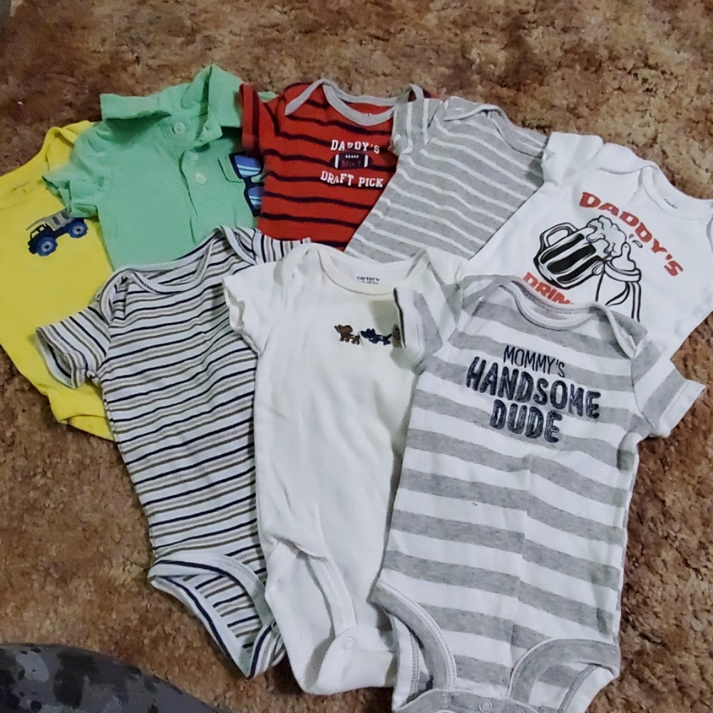 Baby boy onesie lot